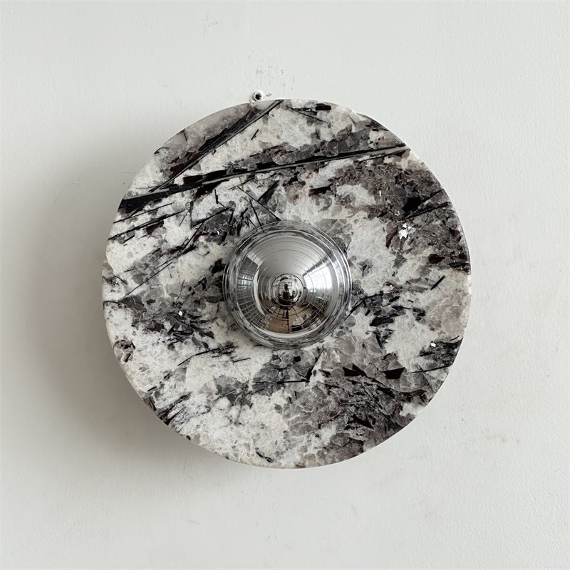 Alba Modern Minimalist Chrome Marble Wall Lamp