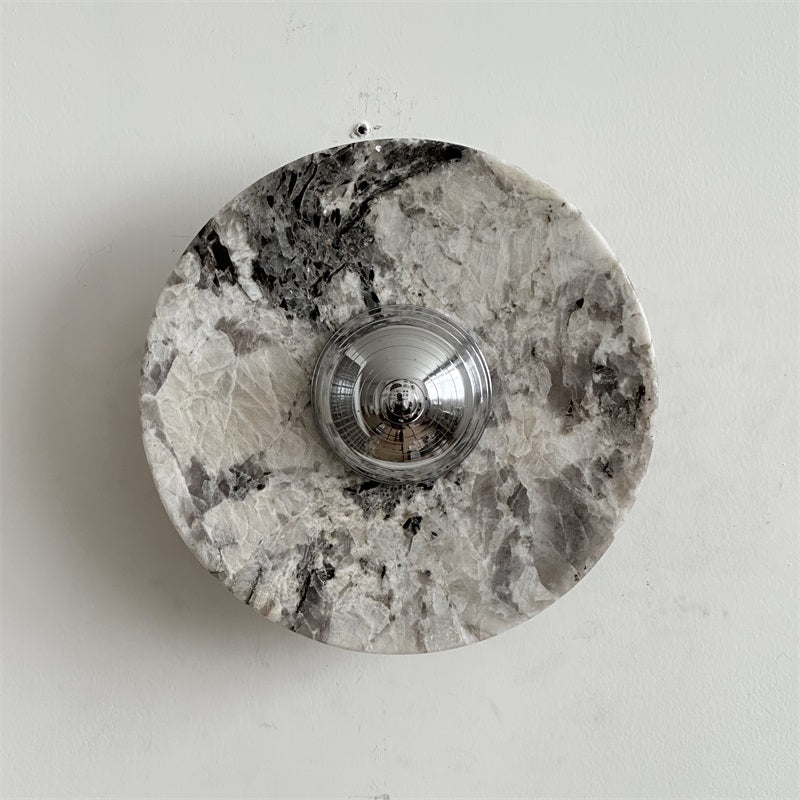 Alba Modern Minimalist Chrome Marble Wall Lamp
