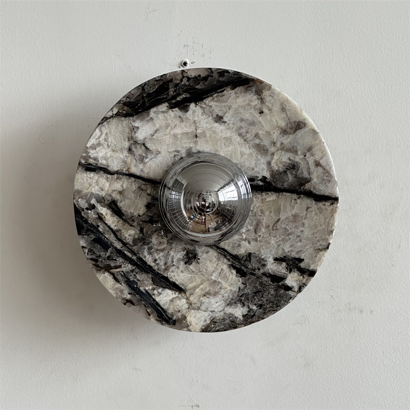 Alba Modern Minimalist Chrome Marble Wall Lamp