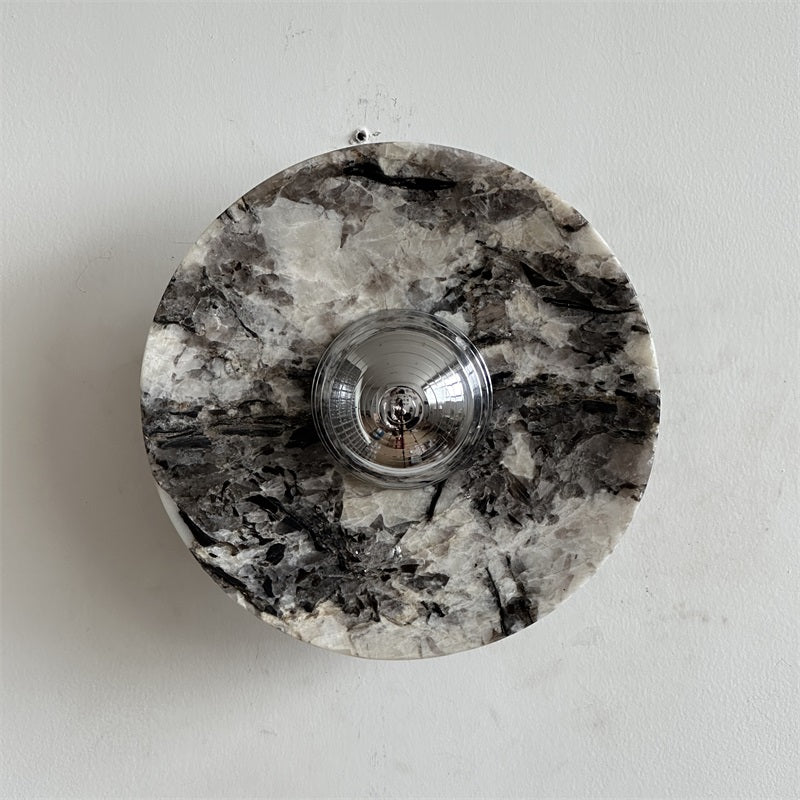 Alba Modern Minimalist Chrome Marble Wall Lamp