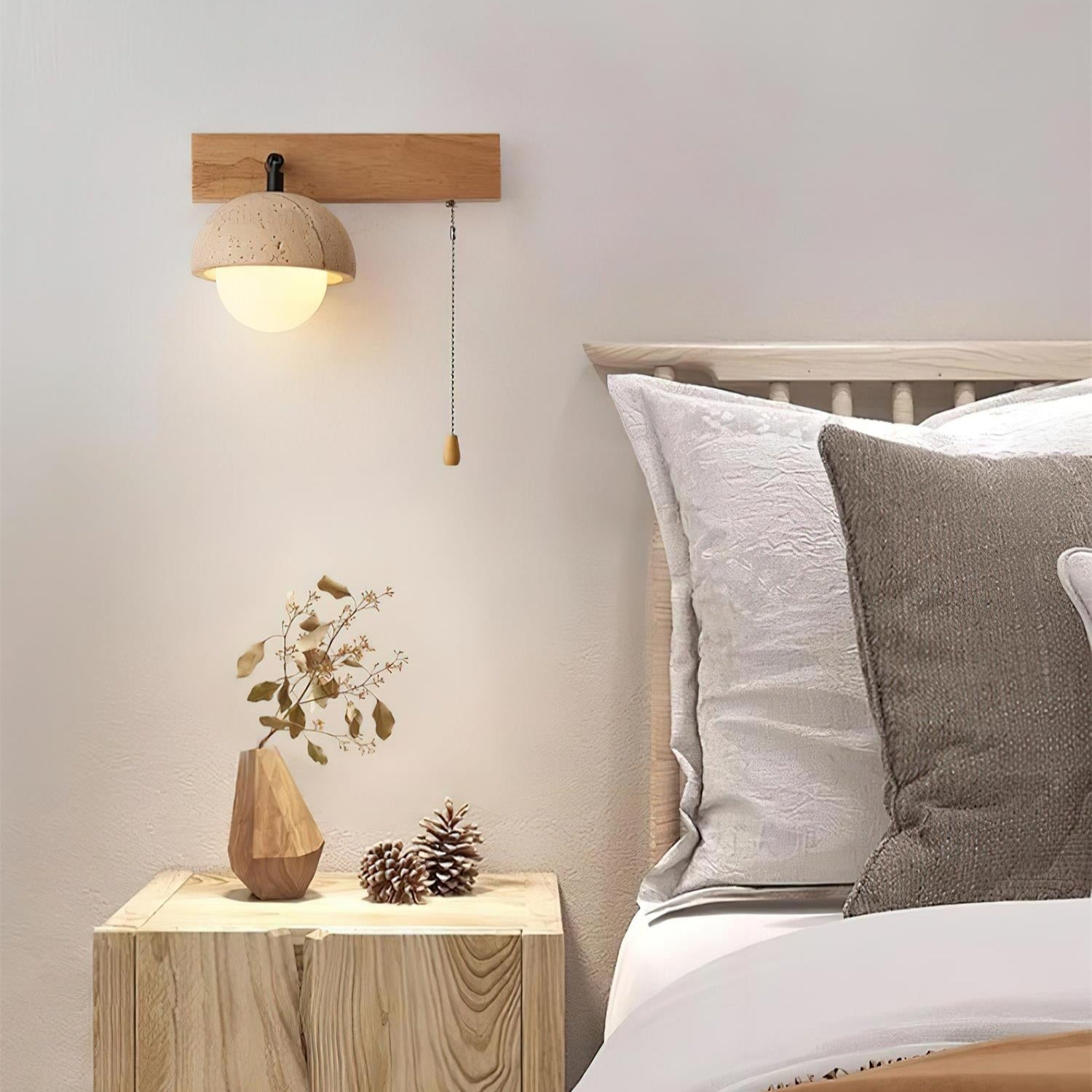 Gevon Travertine Wall Lamp - Neutral Decor