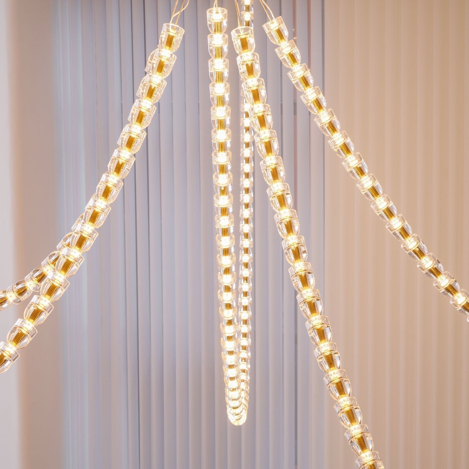 Elyisaine Chandelier Crystal Gold LED 3-Line