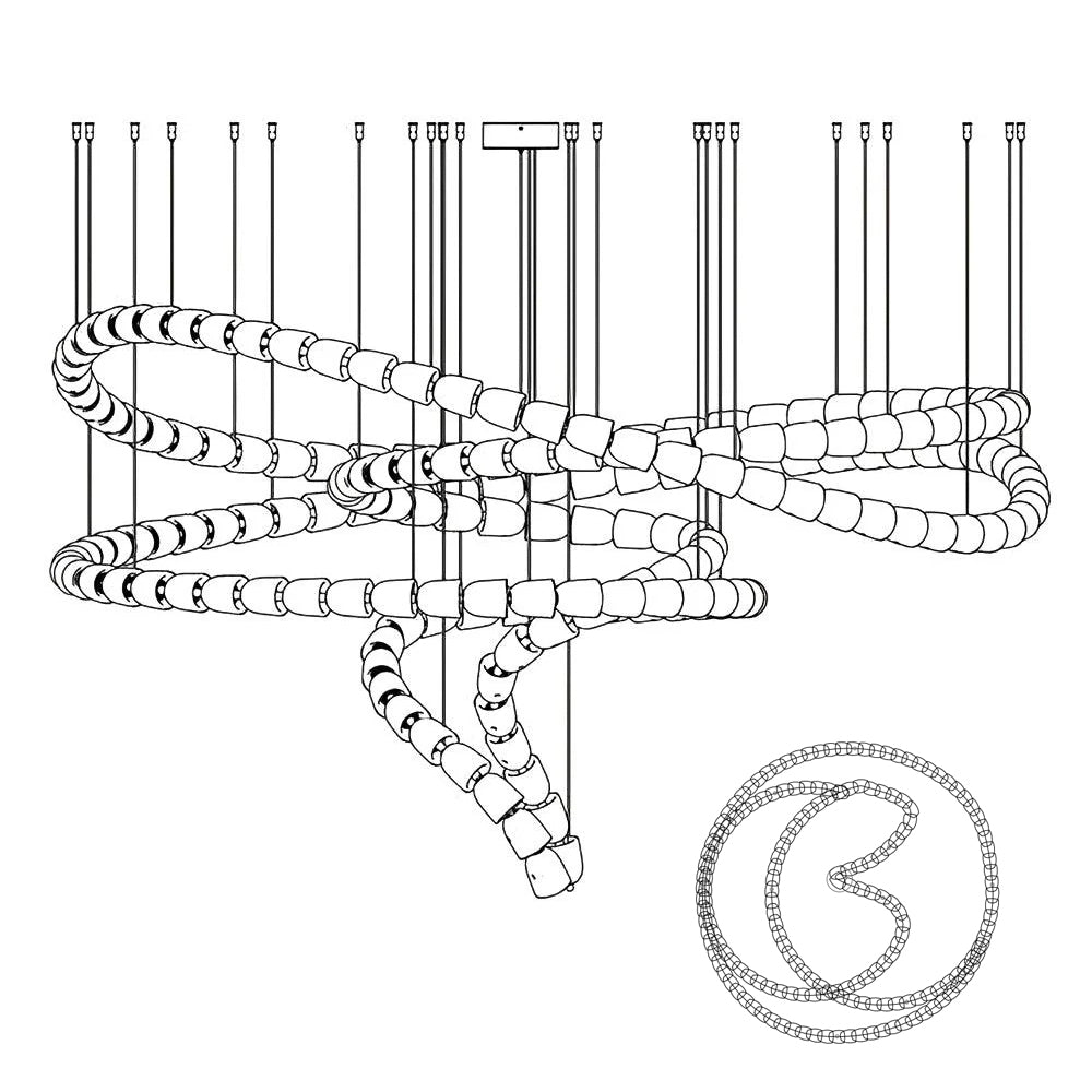 Nexus Chrome Crystal Chandelier