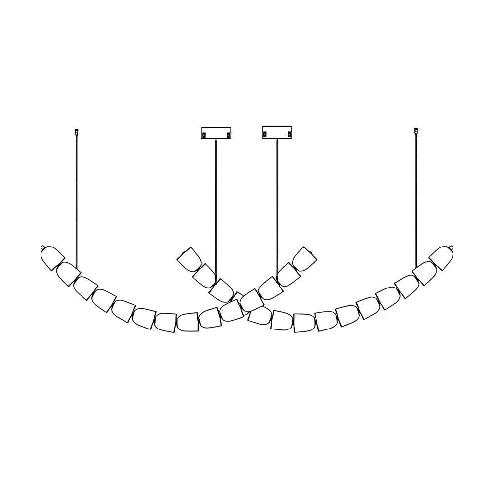 Cascade Modern Acrylic Chandelier