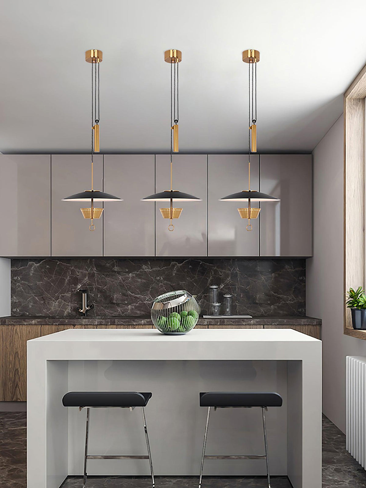 Oriuissa Chandelier Retro Brass