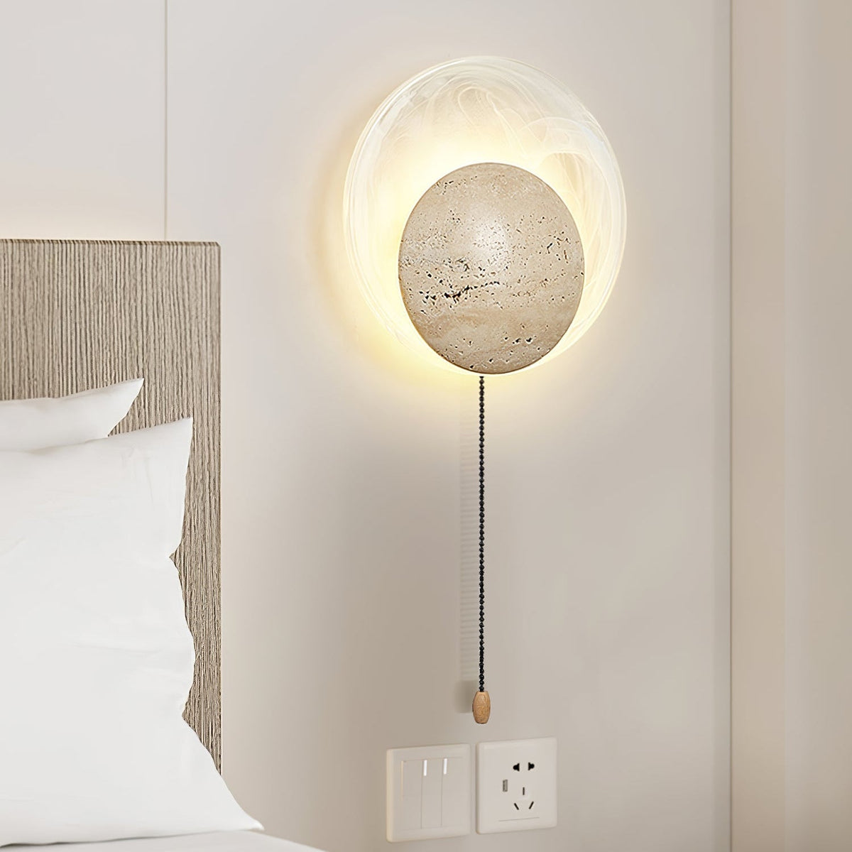 Serinette Orin Travertine Wall Lamp