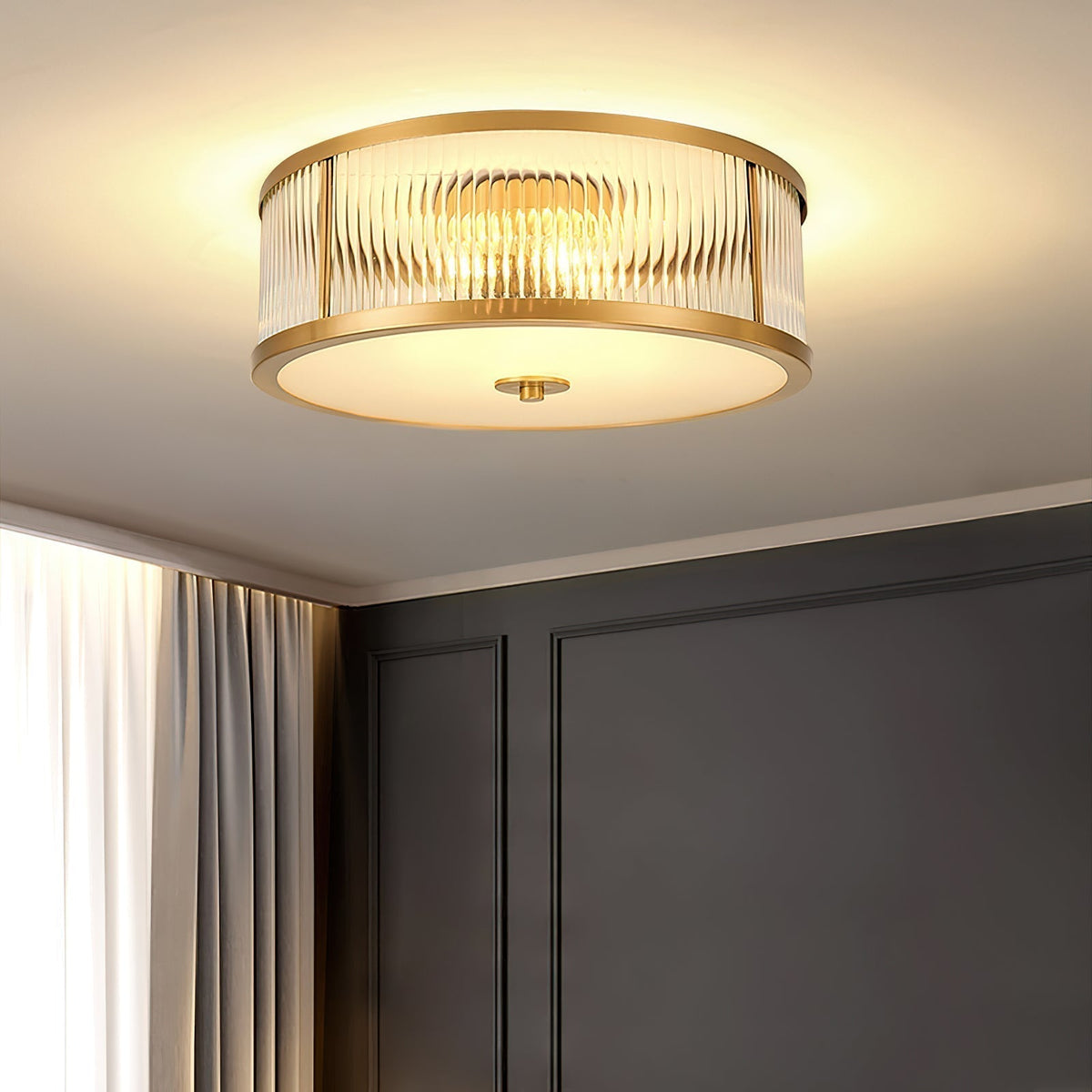 Veleriella Brass Glass CeIling Lamp