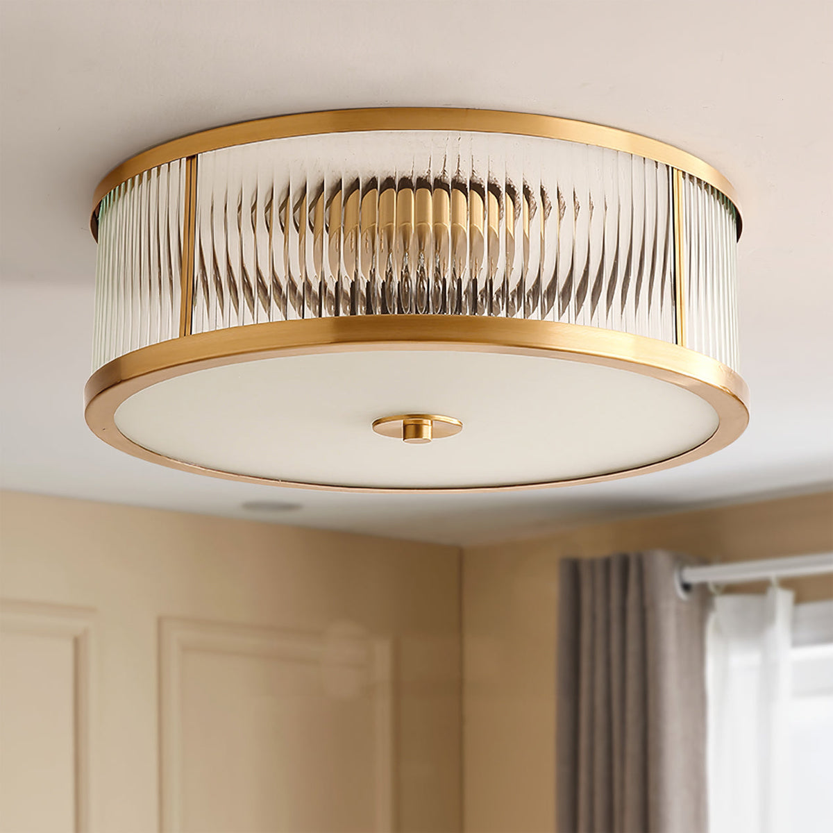 Veleriella Brass Glass CeIling Lamp