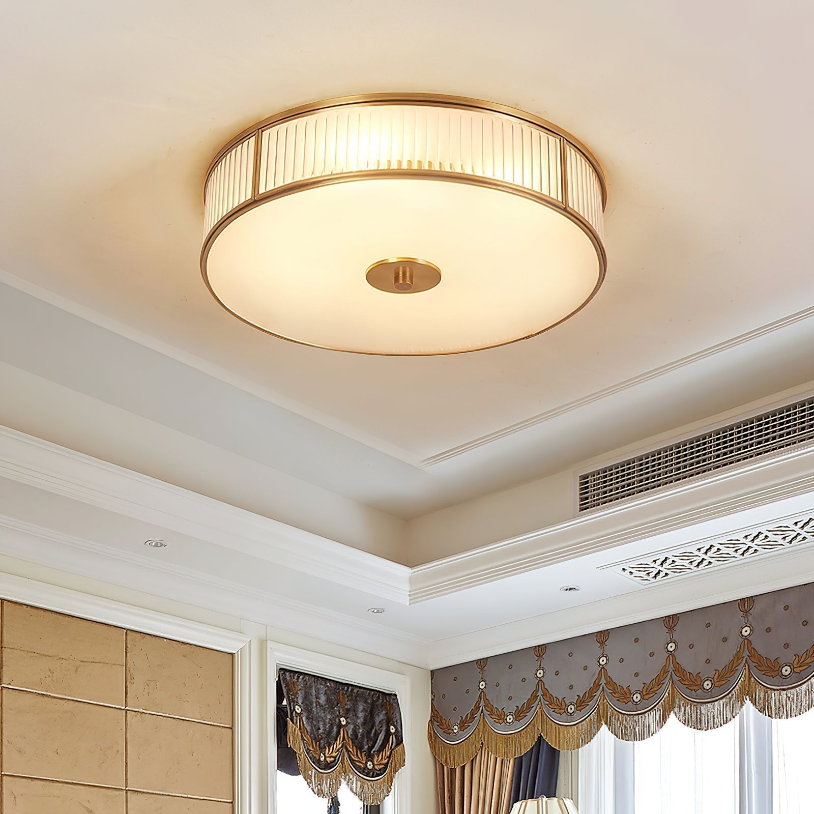 Veleriella Brass Glass CeIling Lamp