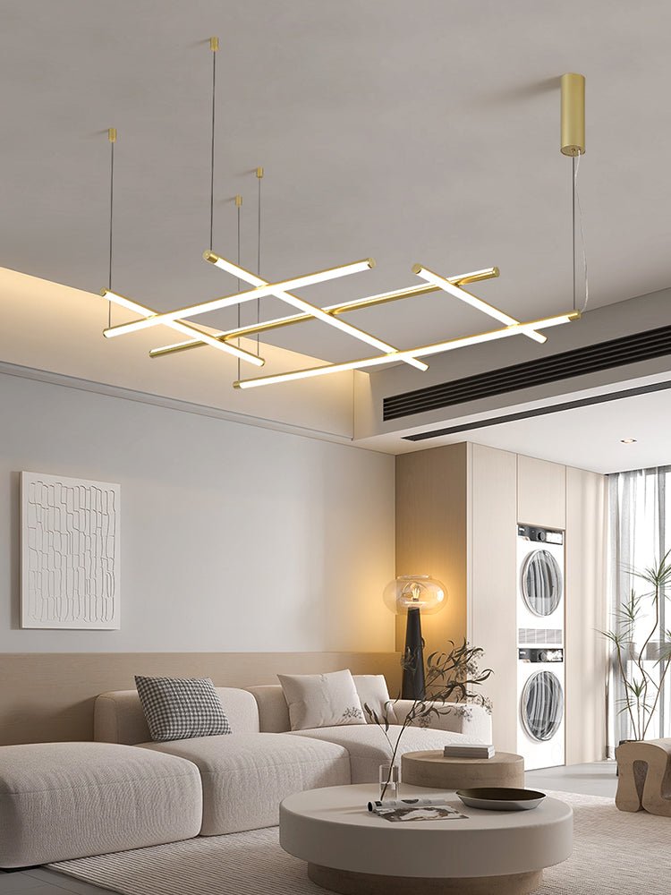 Caelian Geometric Linear Grid Pendant Lamp