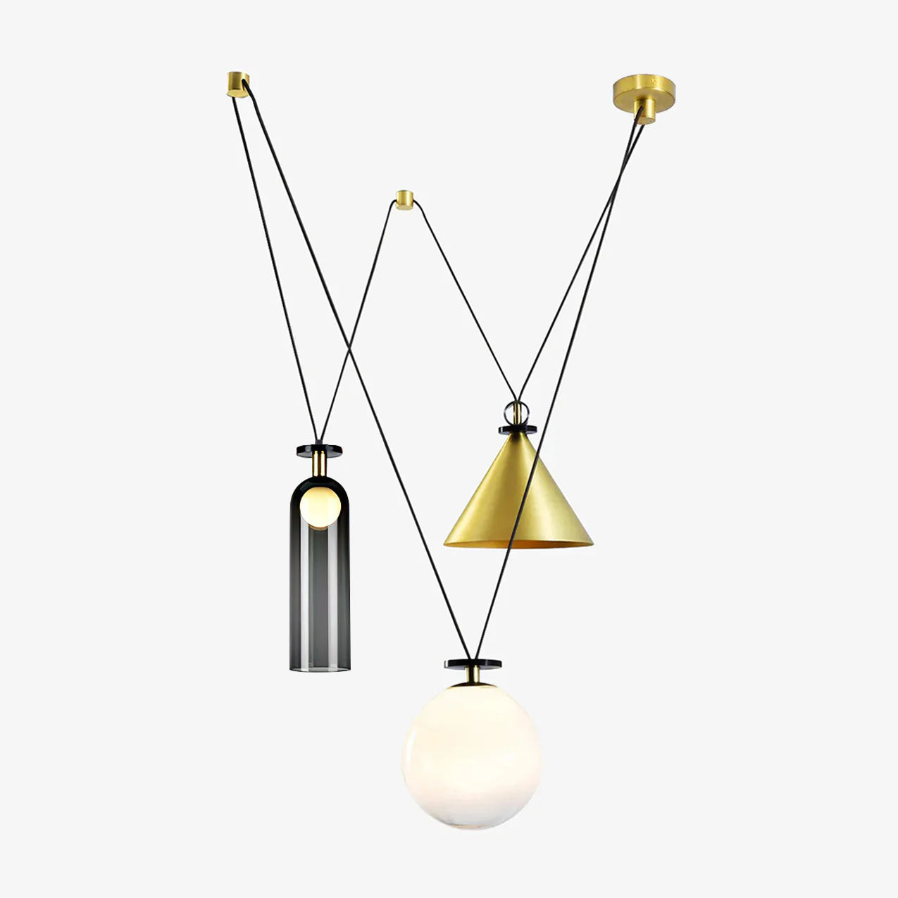 Covine Multi-Shape Adjustable Pendant Light - Neutral Decor