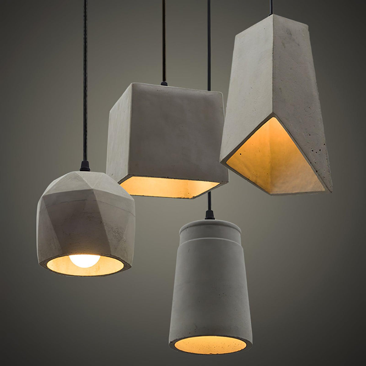 Geo Industrial Cement Pendant Light