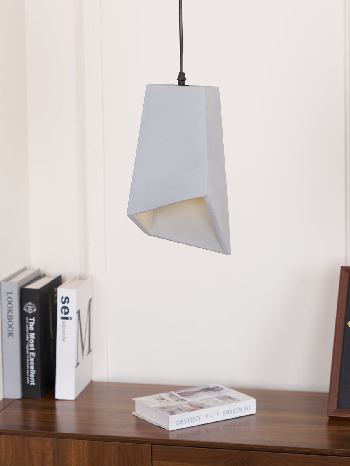 Geo Industrial Cement Pendant Light