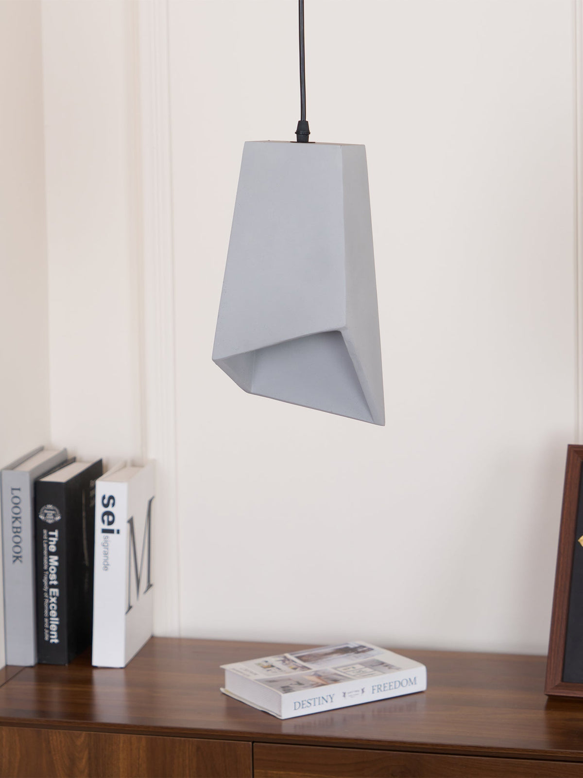 Geo Industrial Cement Pendant Light
