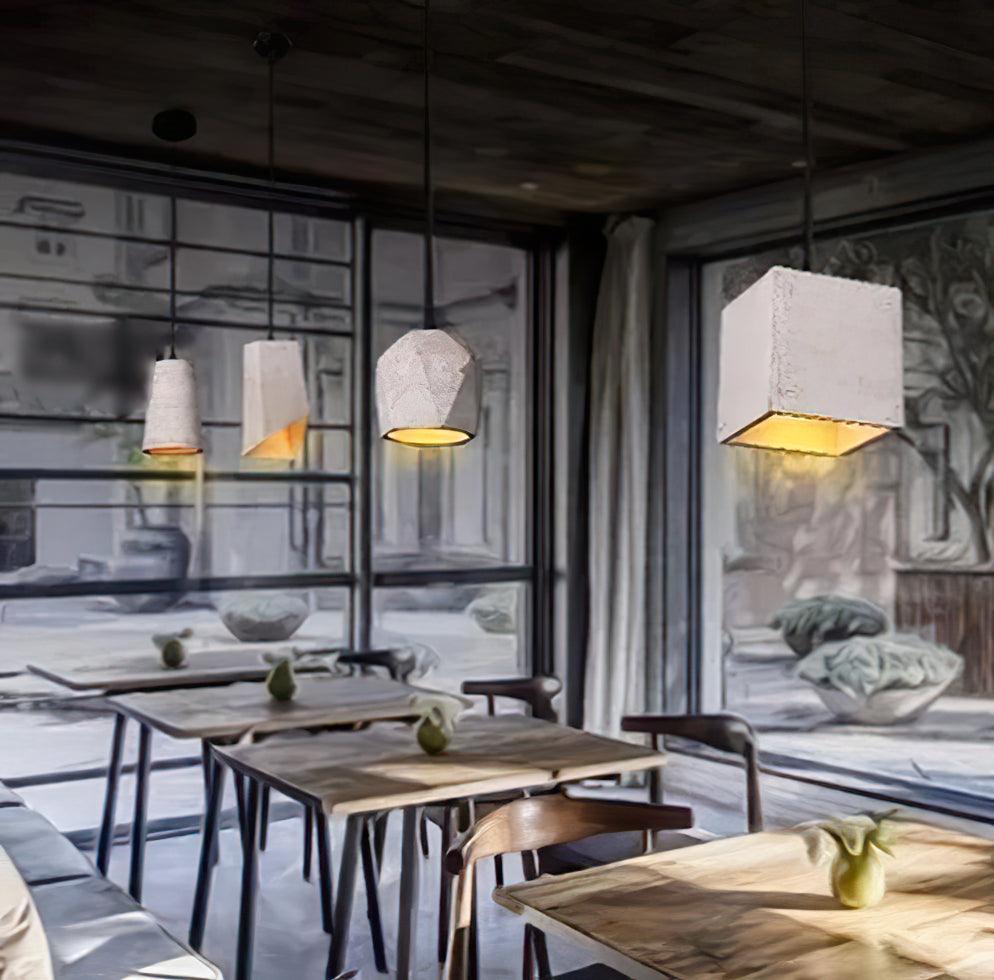 Geo Industrial Cement Pendant Light