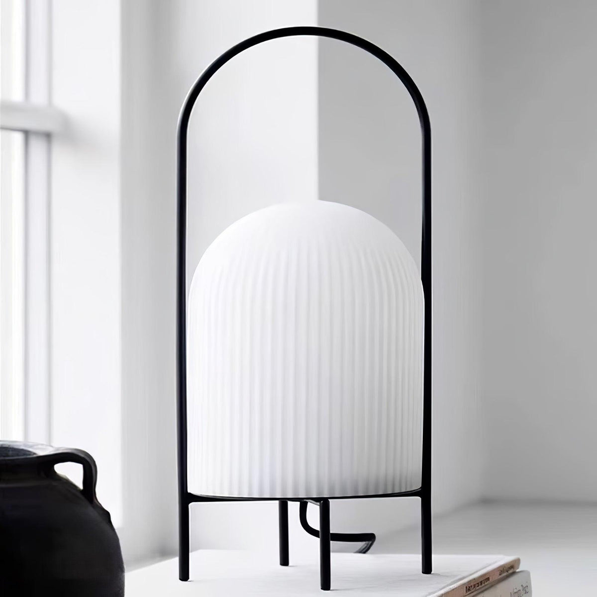 Firaie Glass Minimalist Table Lamp