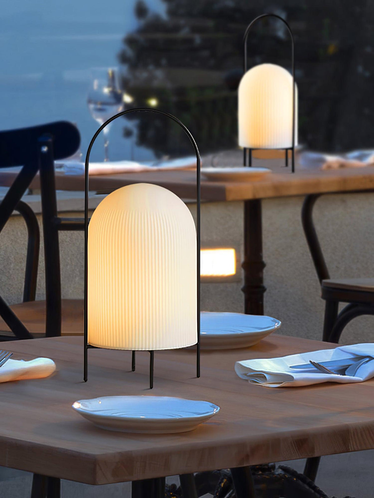 Firaie Glass Minimalist Table Lamp