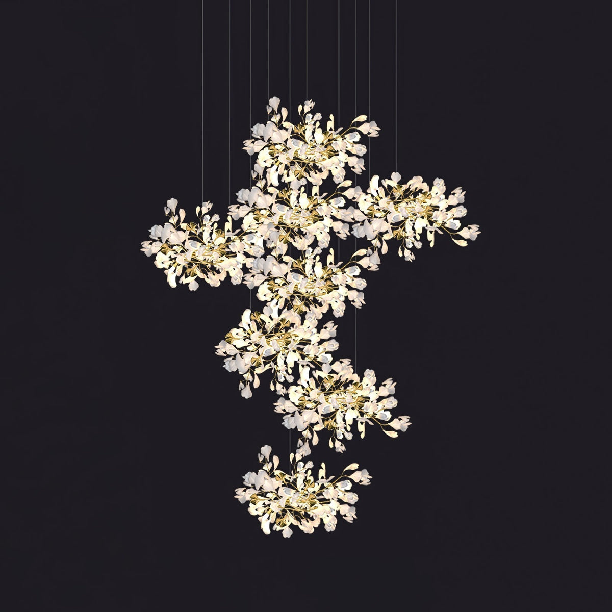 Eurzoris Gingko Leaf Chandelier