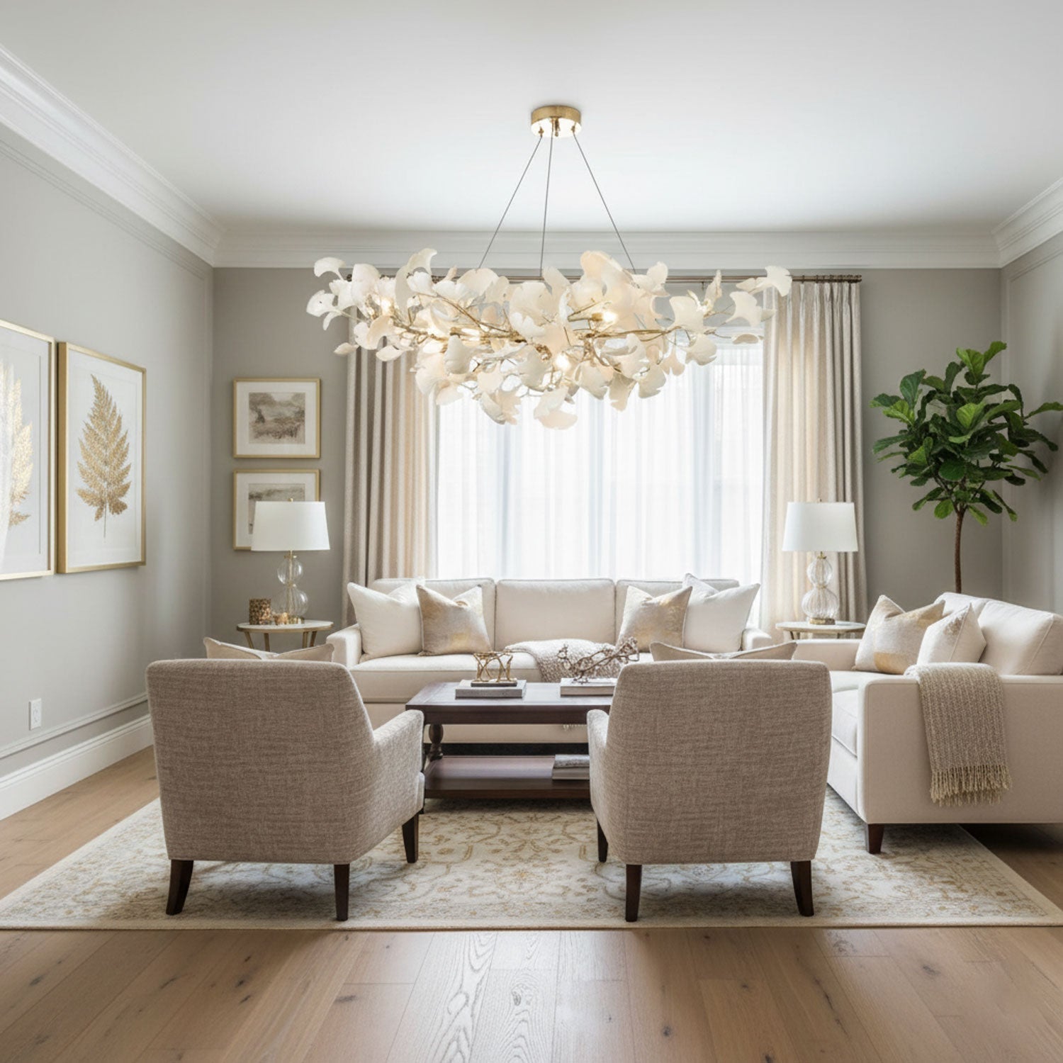 Fioraford Bloom Gingko Chandelier