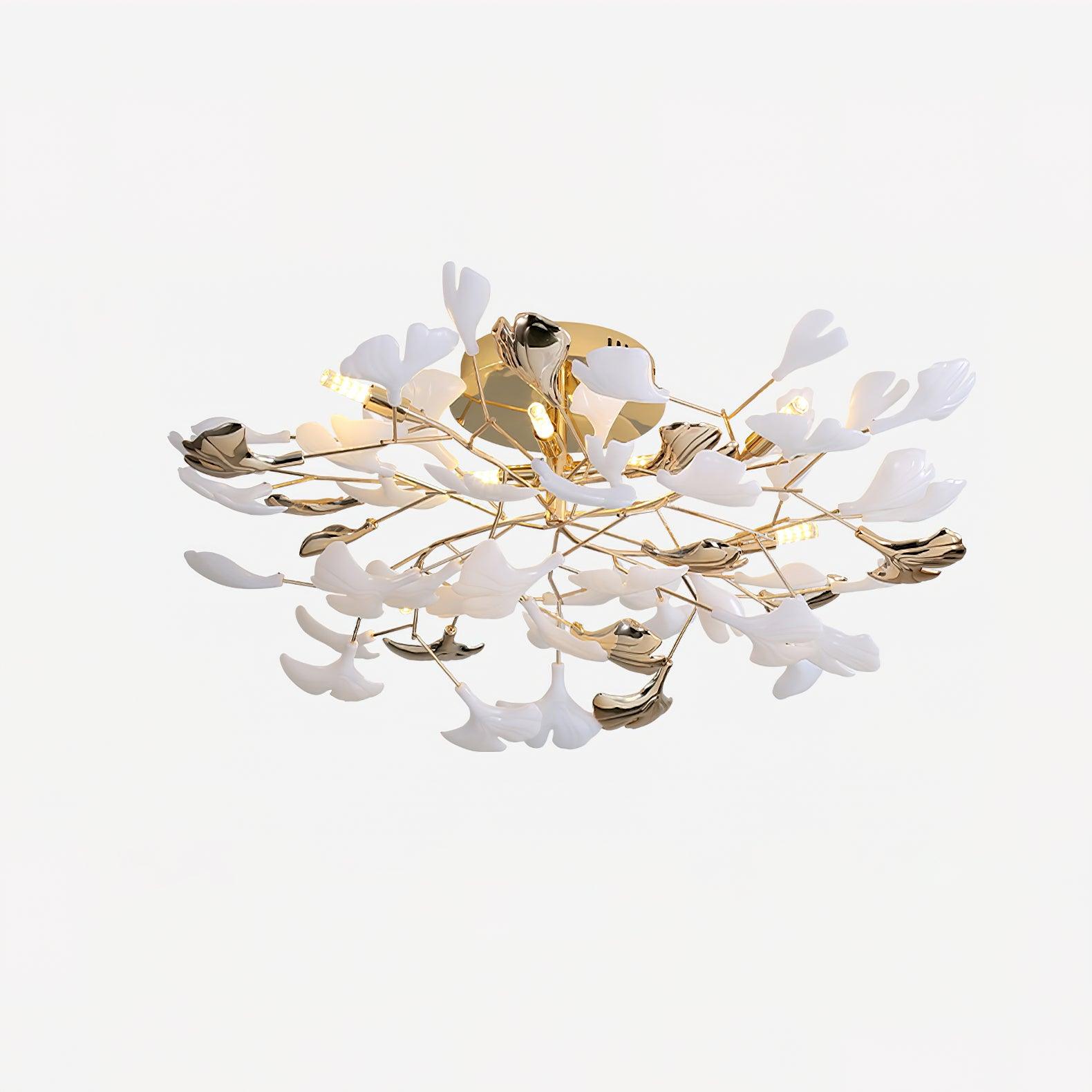 Artheel Premium Nordic Art Gingko Rotating Ceramics Ceiling Lamp