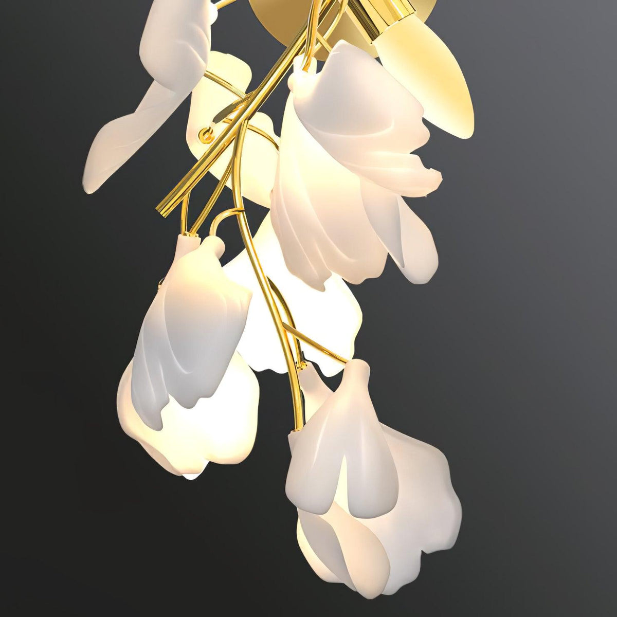 Solivaya Wall Lamp Gingko Flowers Brass