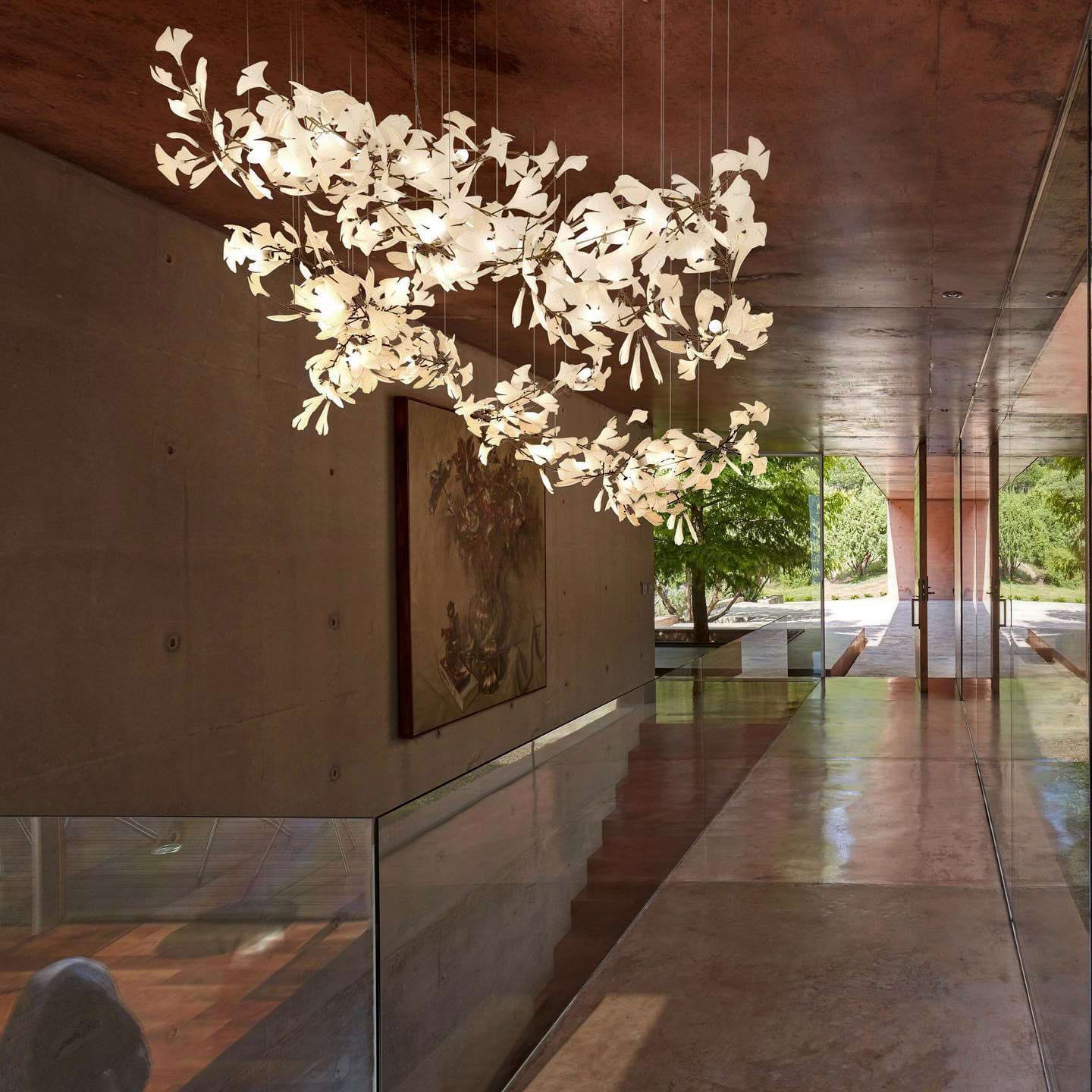 Viraaelle Leaves Combination Gingko Ceramics Chandeliers