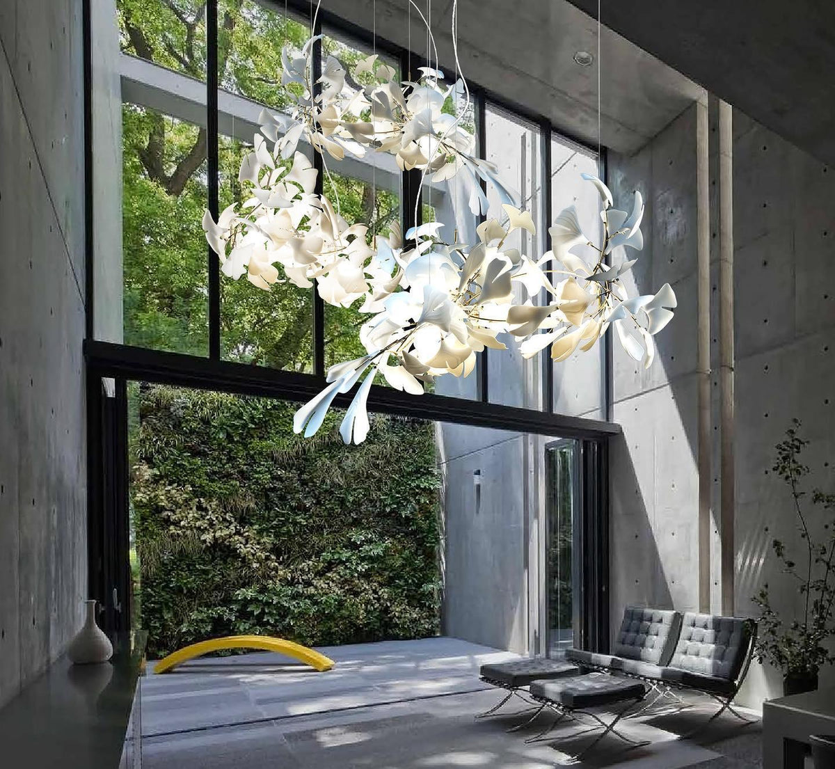 Ceroraine Chandelier Gingko A Porcelain LED Modern