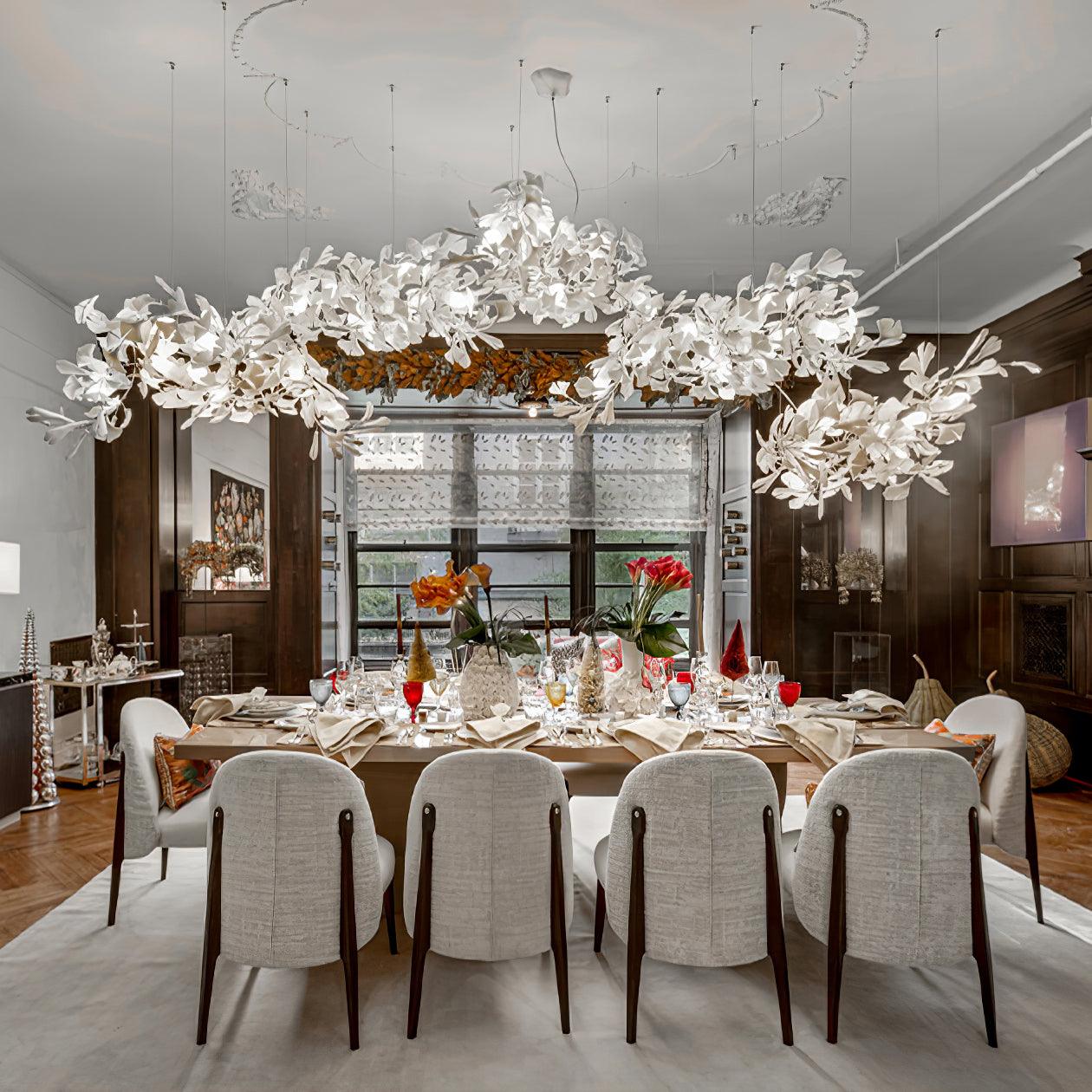 Vashayra Floral Capiz Shell Chandelier