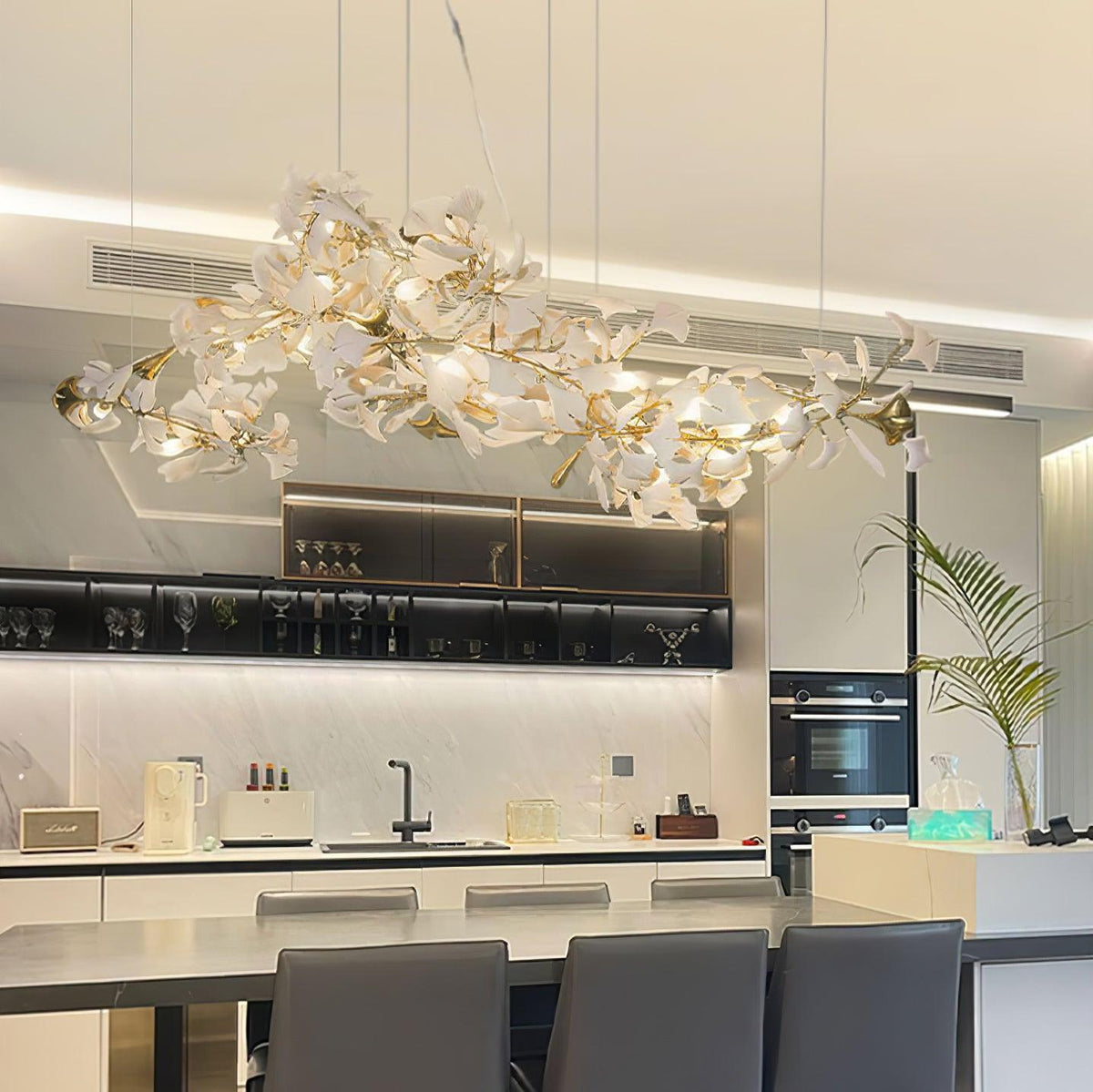 Vashayra Floral Capiz Shell Chandelier