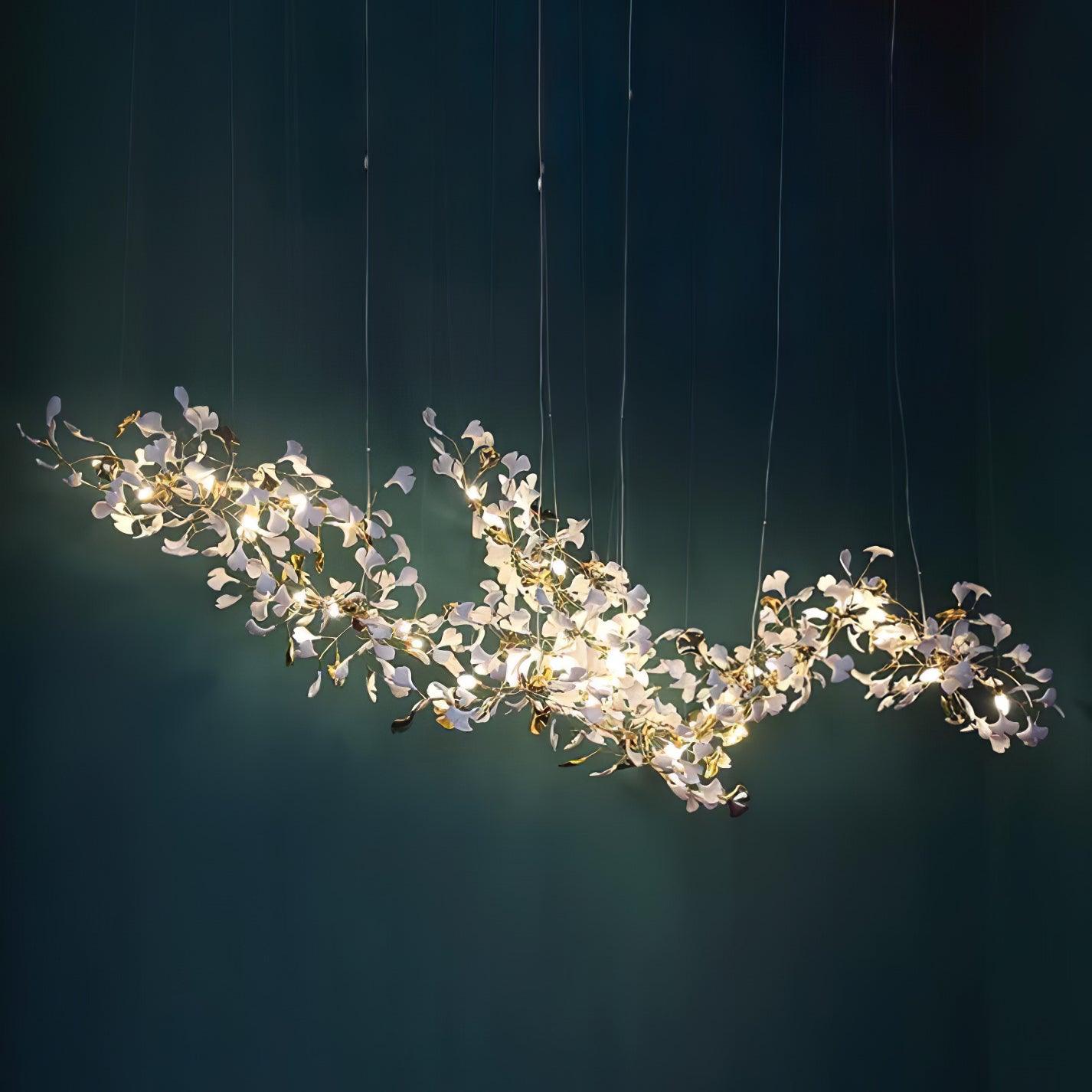 Viraaelle Leaves Combination Gingko Ceramics Chandeliers