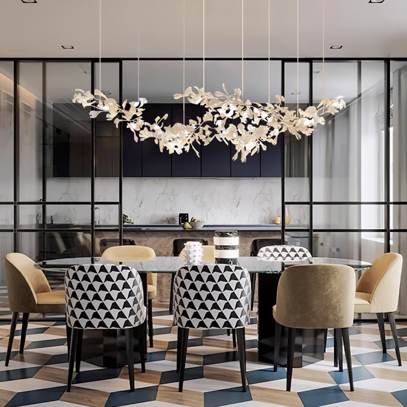 Elorus Double Layer Combination Gingko Chandelier