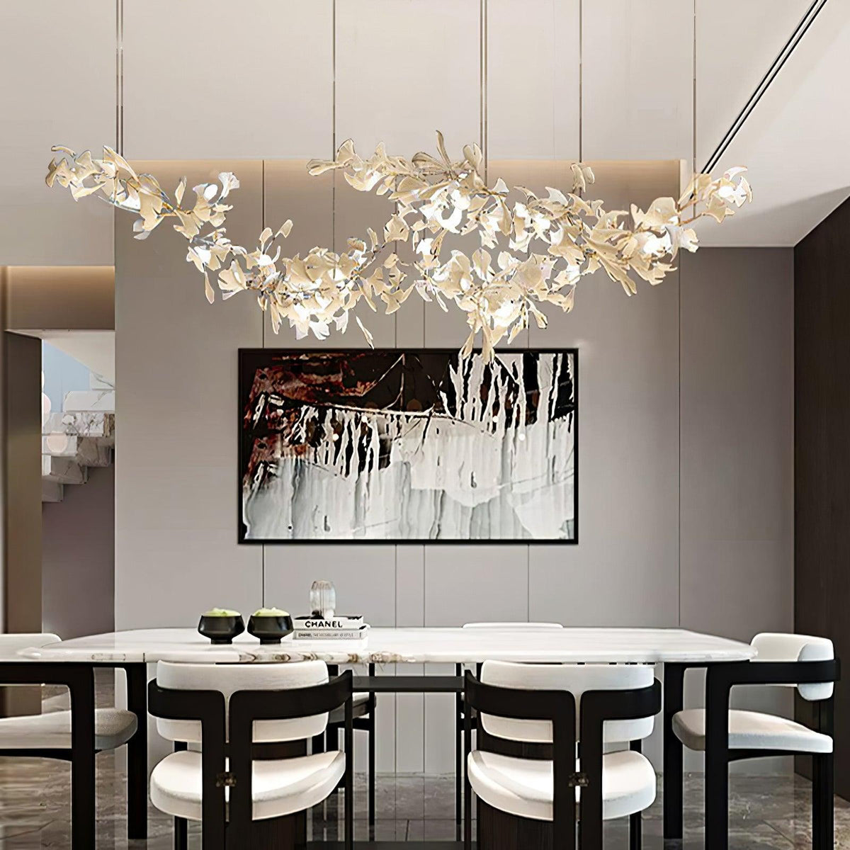Elorus Double Layer Combination Gingko Chandelier