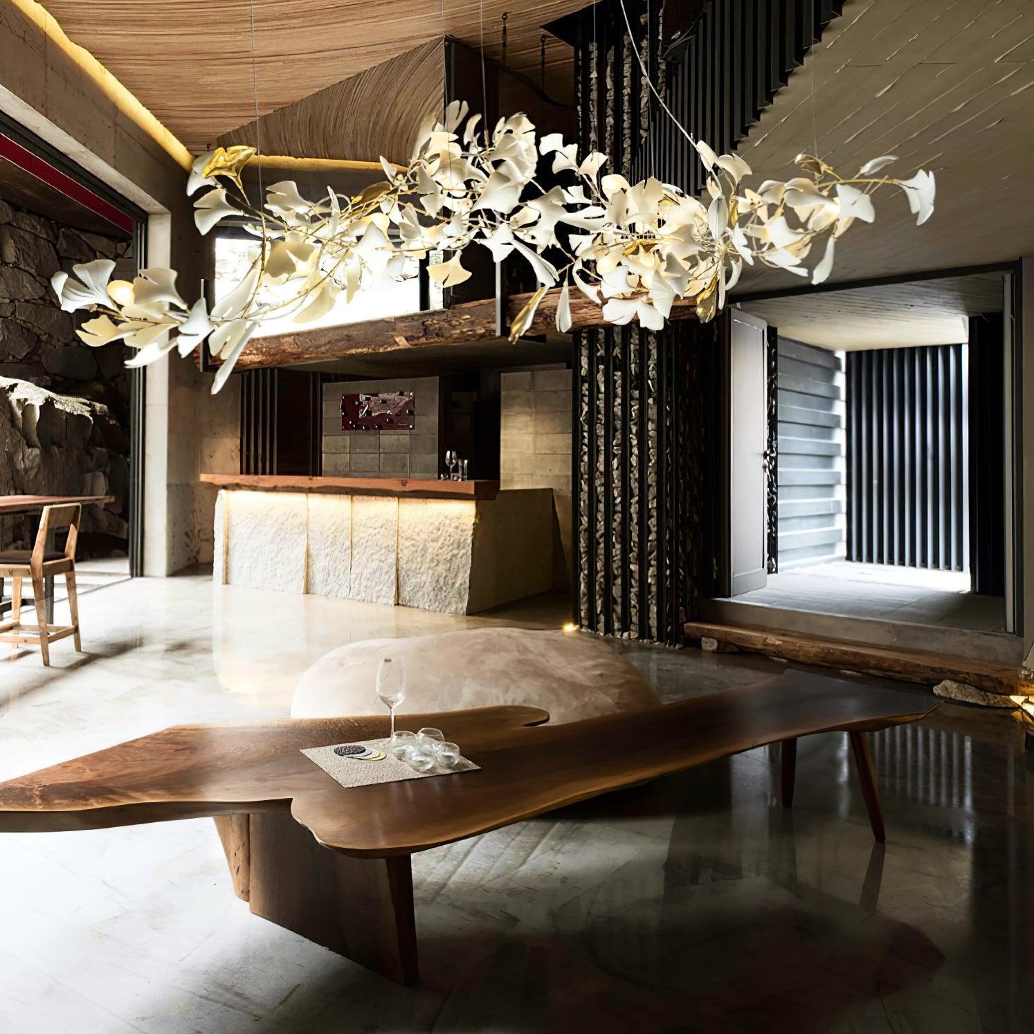 Elorus Double Layer Combination Gingko Chandelier