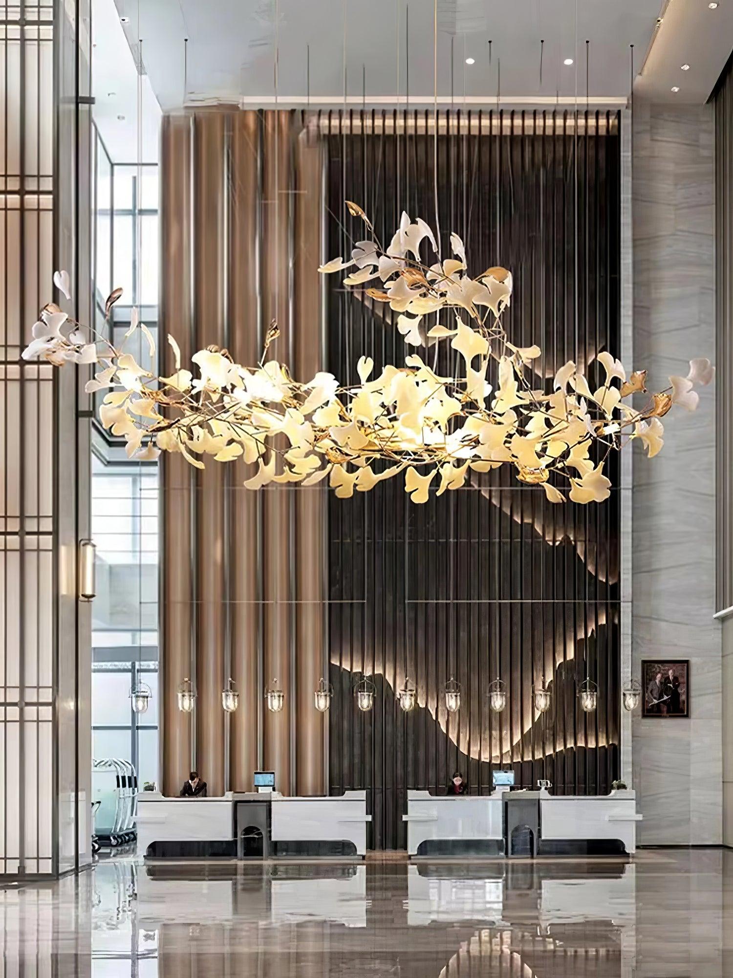 Viraaelle Leaves Combination Gingko Ceramics Chandeliers