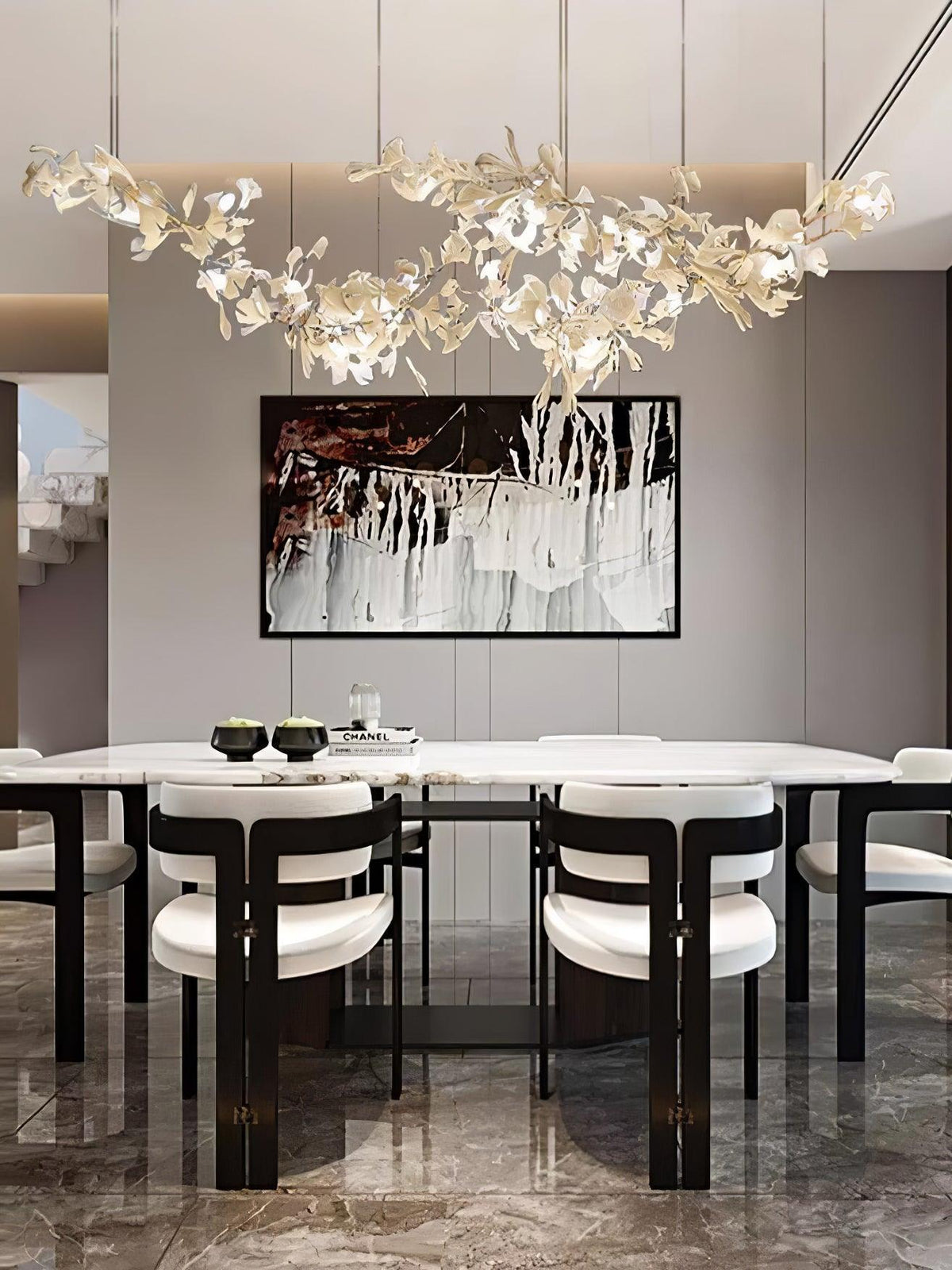 Elorus Double Layer Combination Gingko Chandelier