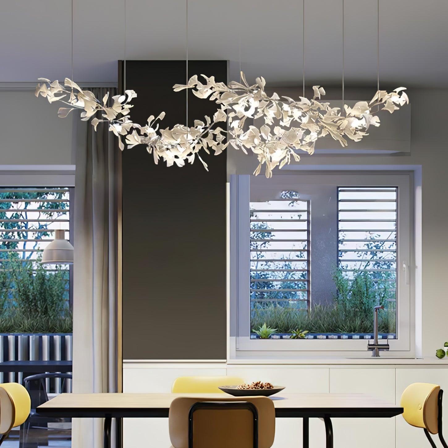 Elorus Double Layer Combination Gingko Chandelier
