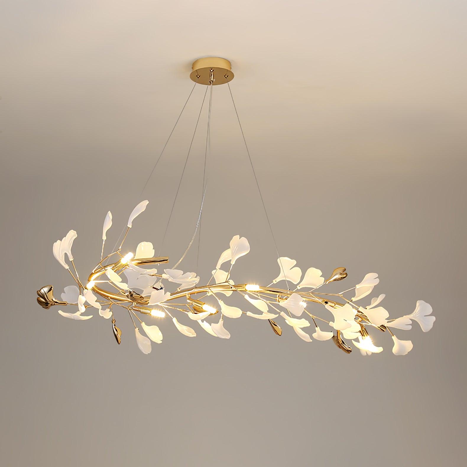 Vixu Postmodern Luxury Gingko Ceramics Chandelier