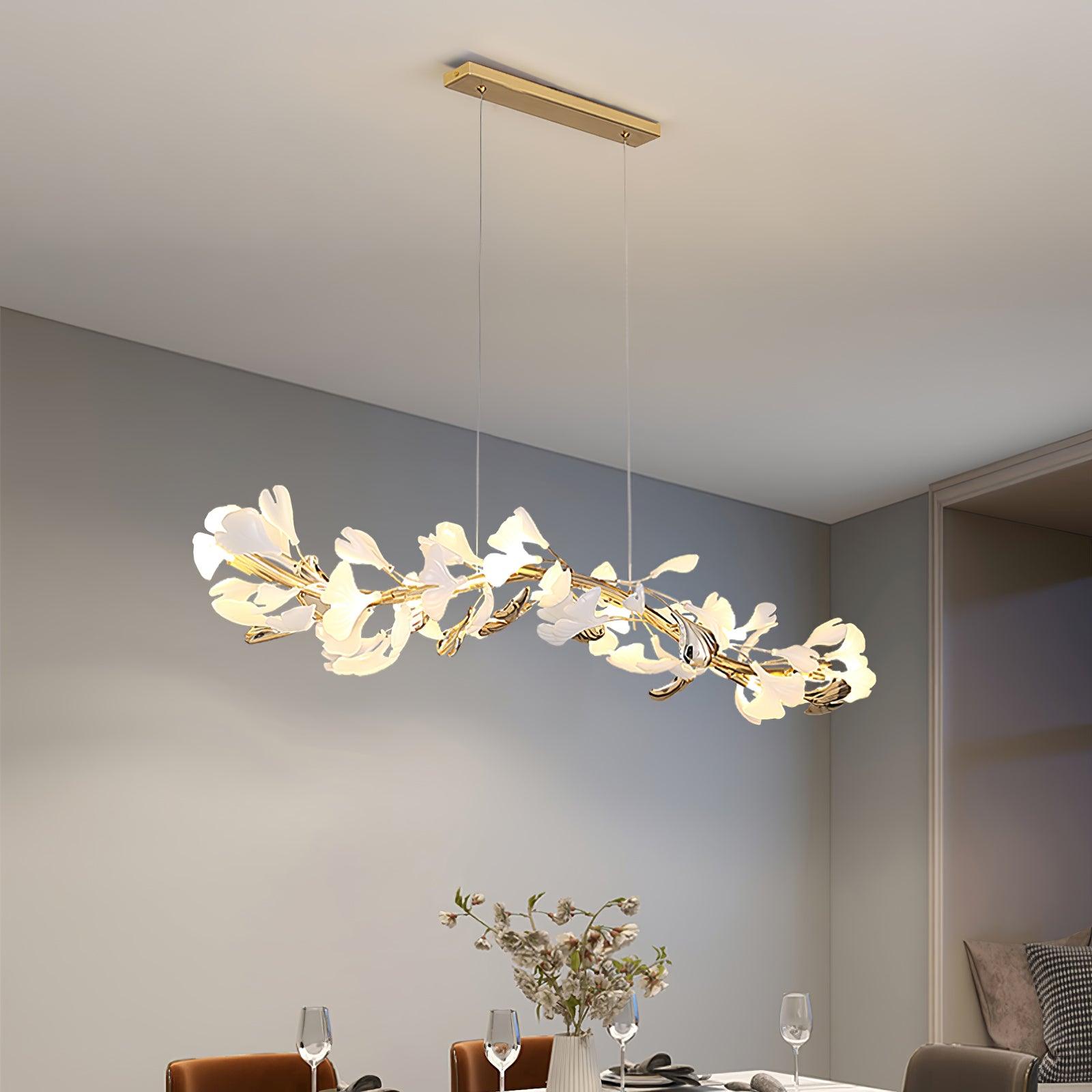 Vixu Postmodern Luxury Gingko Ceramics Chandelier
