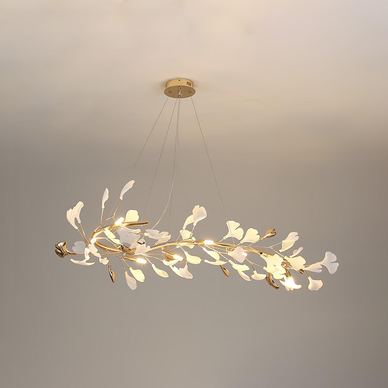 Vixu Postmodern Luxury Gingko Ceramics Chandelier