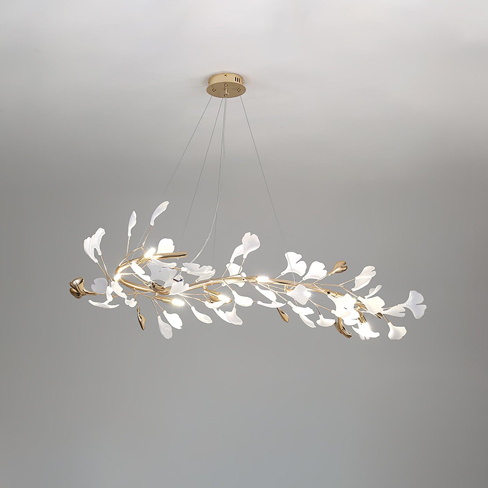 Vixu Postmodern Luxury Gingko Ceramics Chandelier