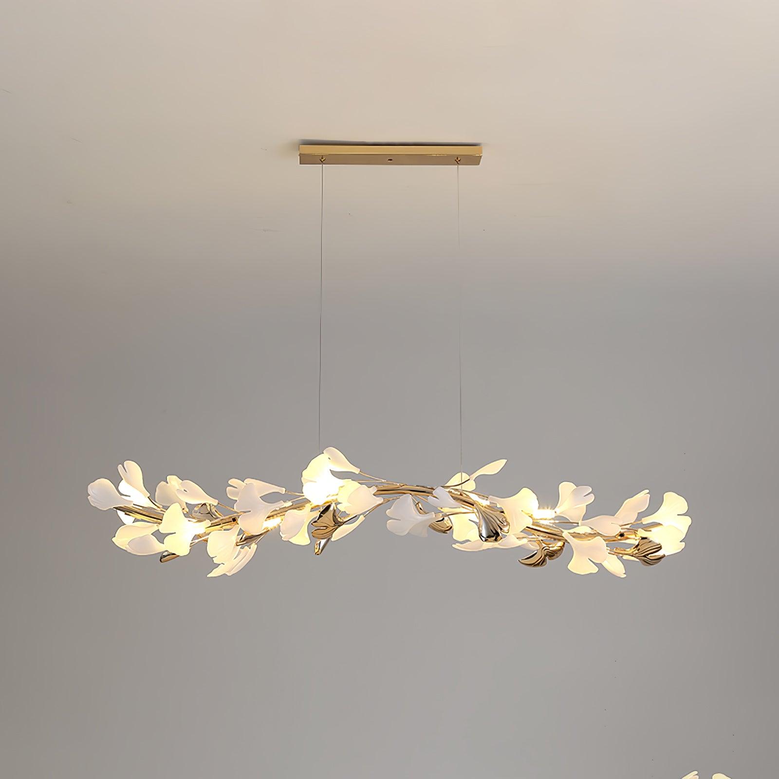 Vixu Postmodern Luxury Gingko Ceramics Chandelier