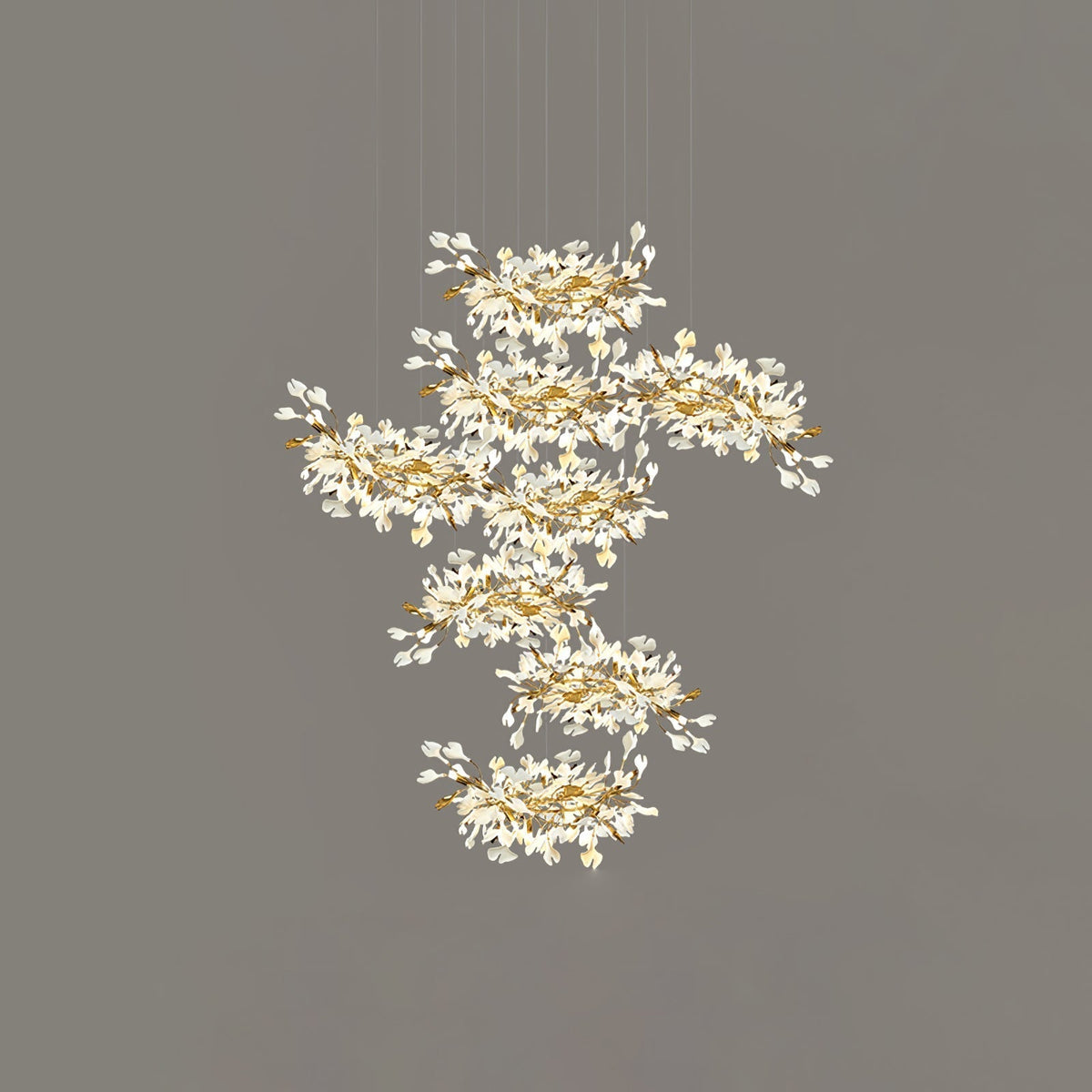 Eurzoris Gingko Leaf Chandelier
