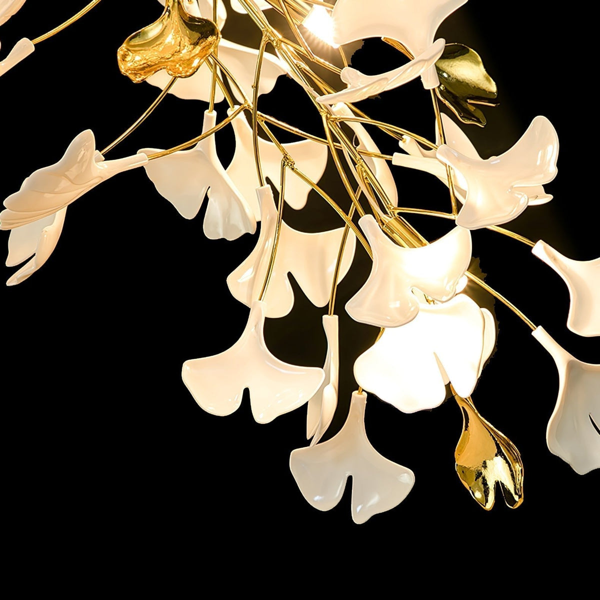 Ivmarel Gingko Long Branch Ceramics Chandelier