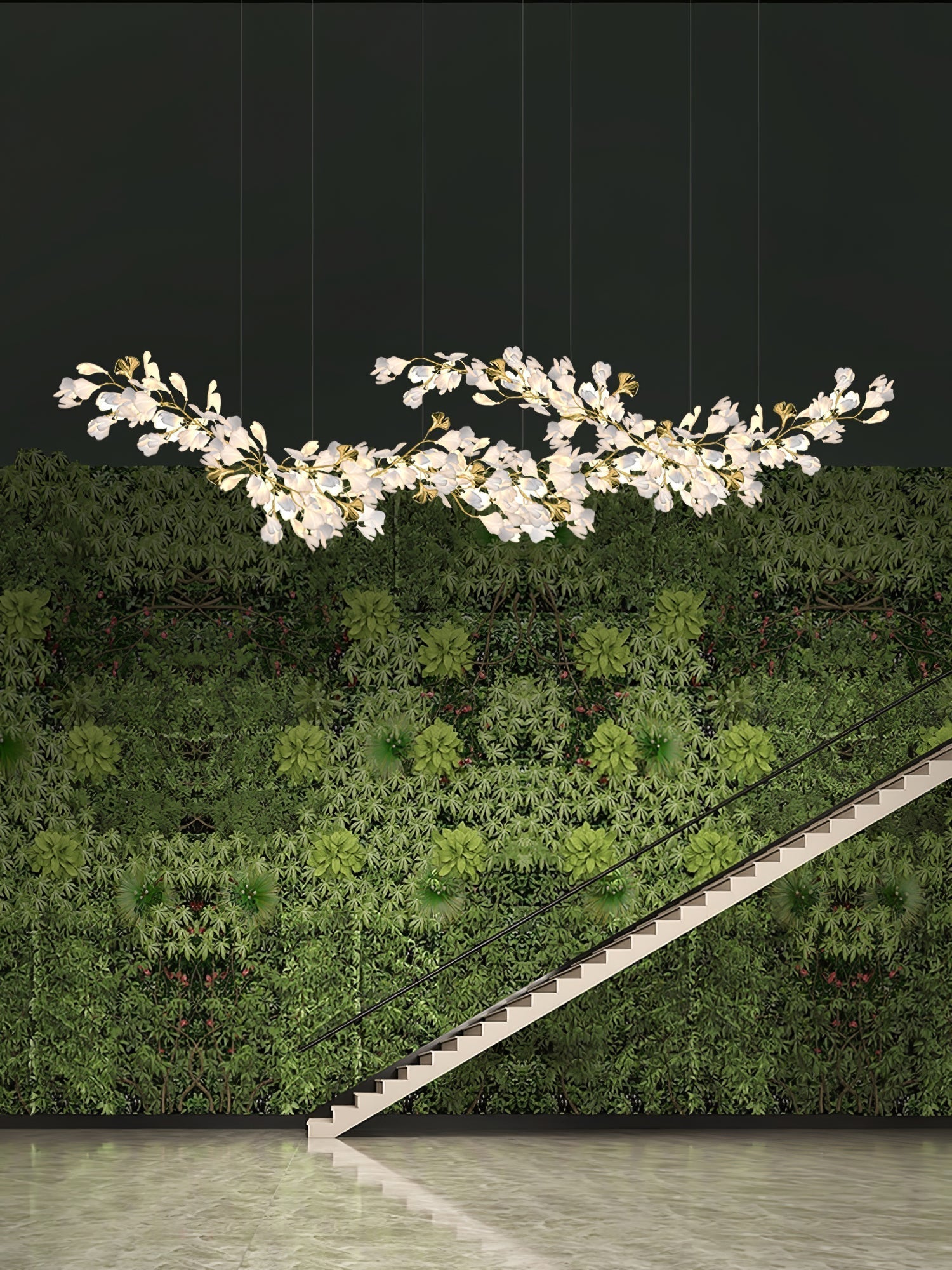 Viraaelle Leaves Combination Gingko Ceramics Chandeliers