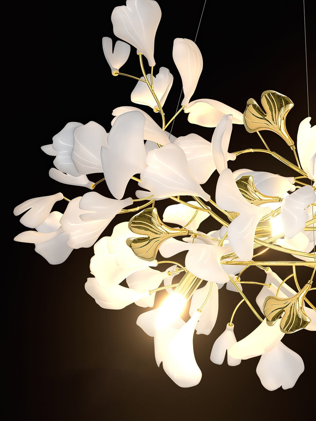 Ivmarel Gingko Long Branch Ceramics Chandelier