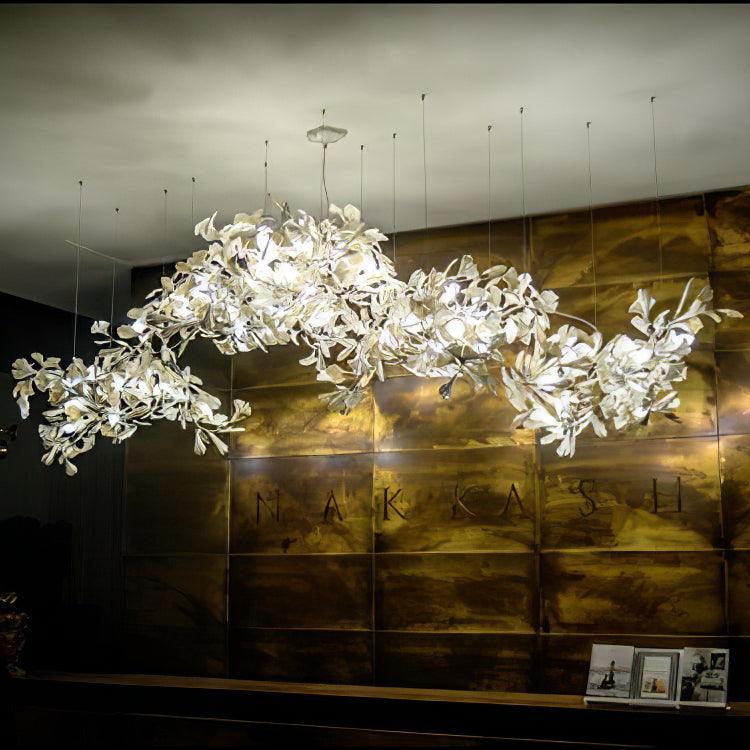 Ririxel Pendant Lamp Gingko Ceramic Petals Gold