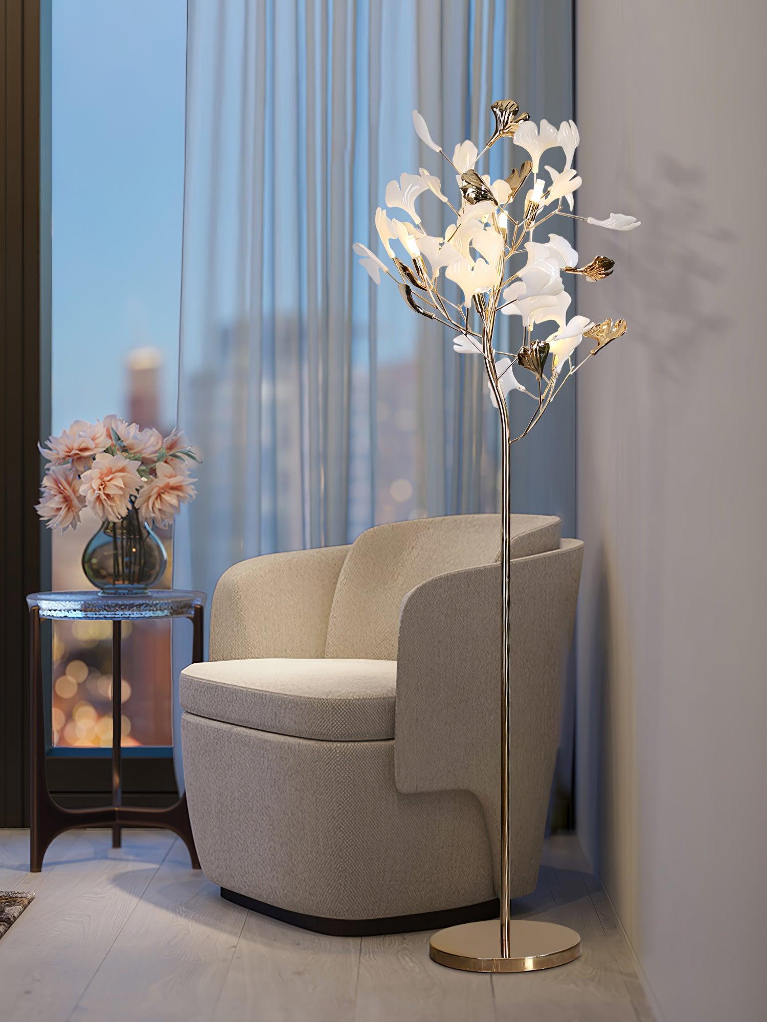Anoren Luxury Floral Floor Lamp