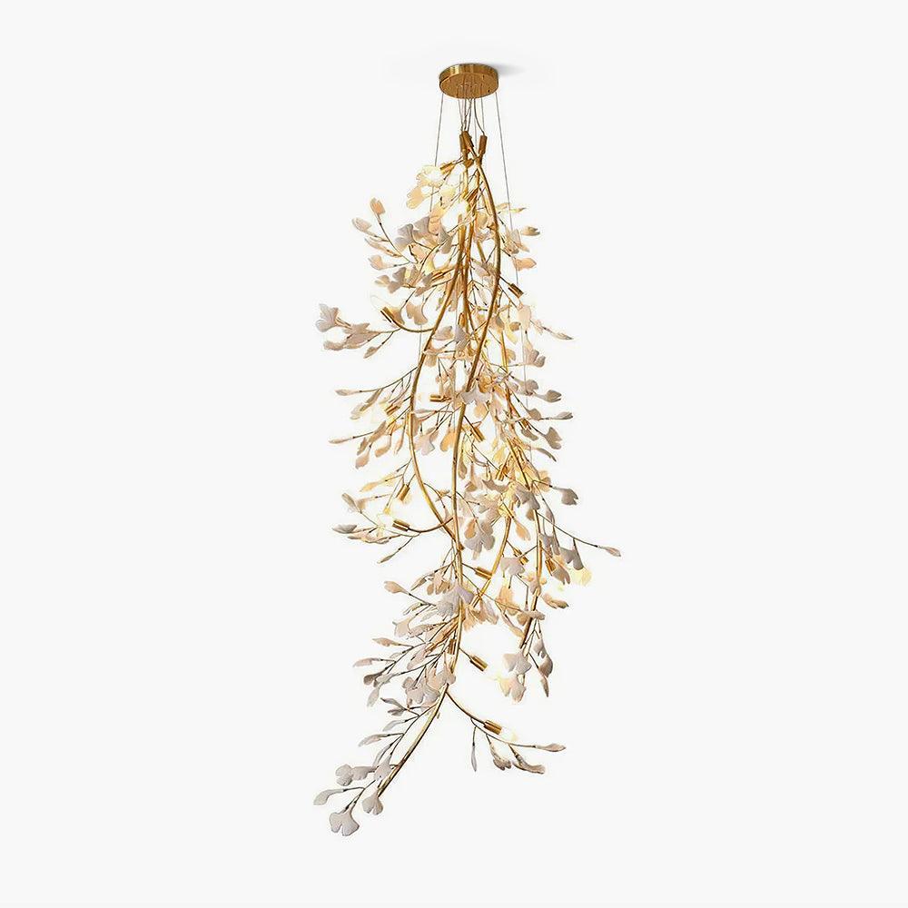 Ivmarel Gingko Long Branch Ceramics Chandelier