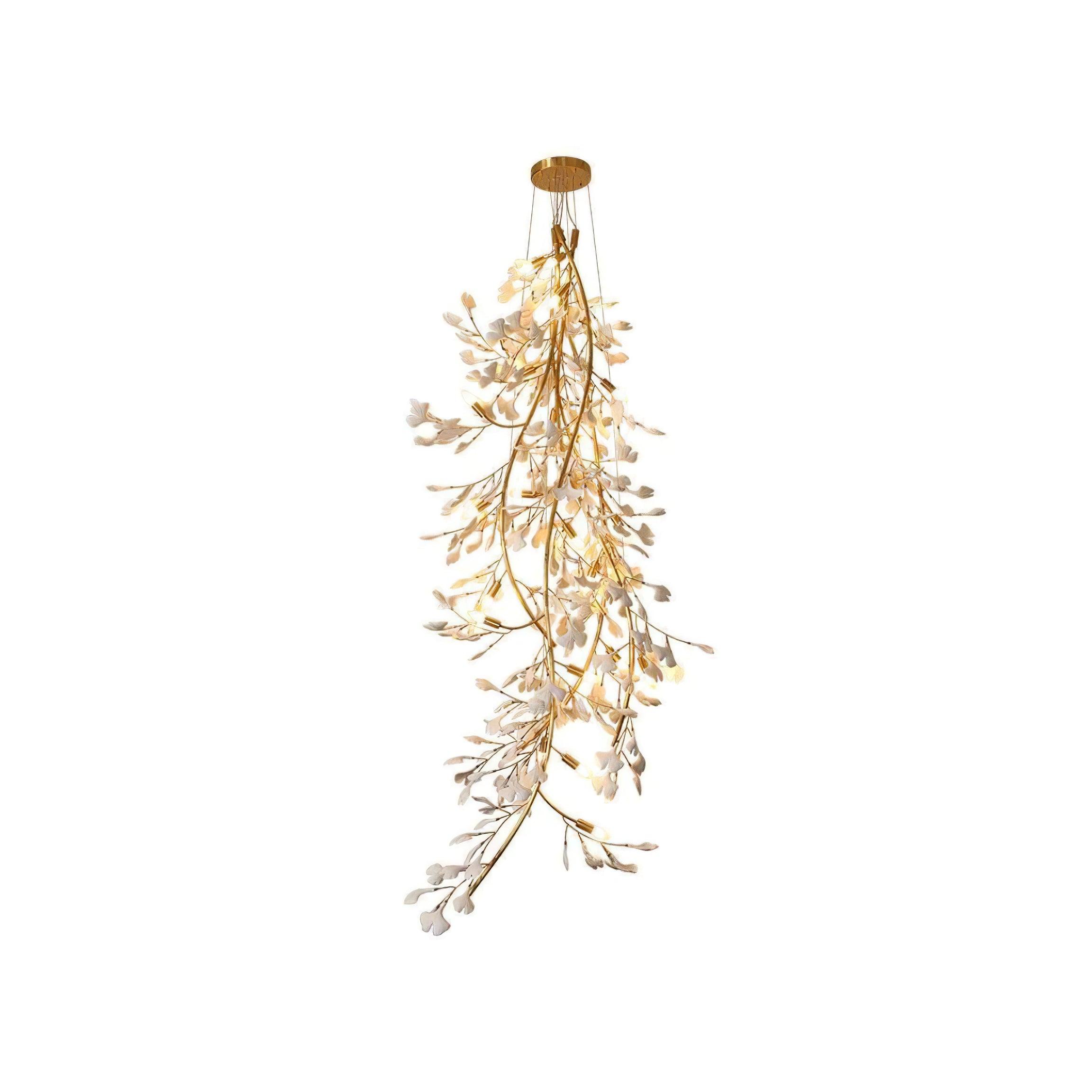 Ivmarel Gingko Long Branch Ceramics Chandelier