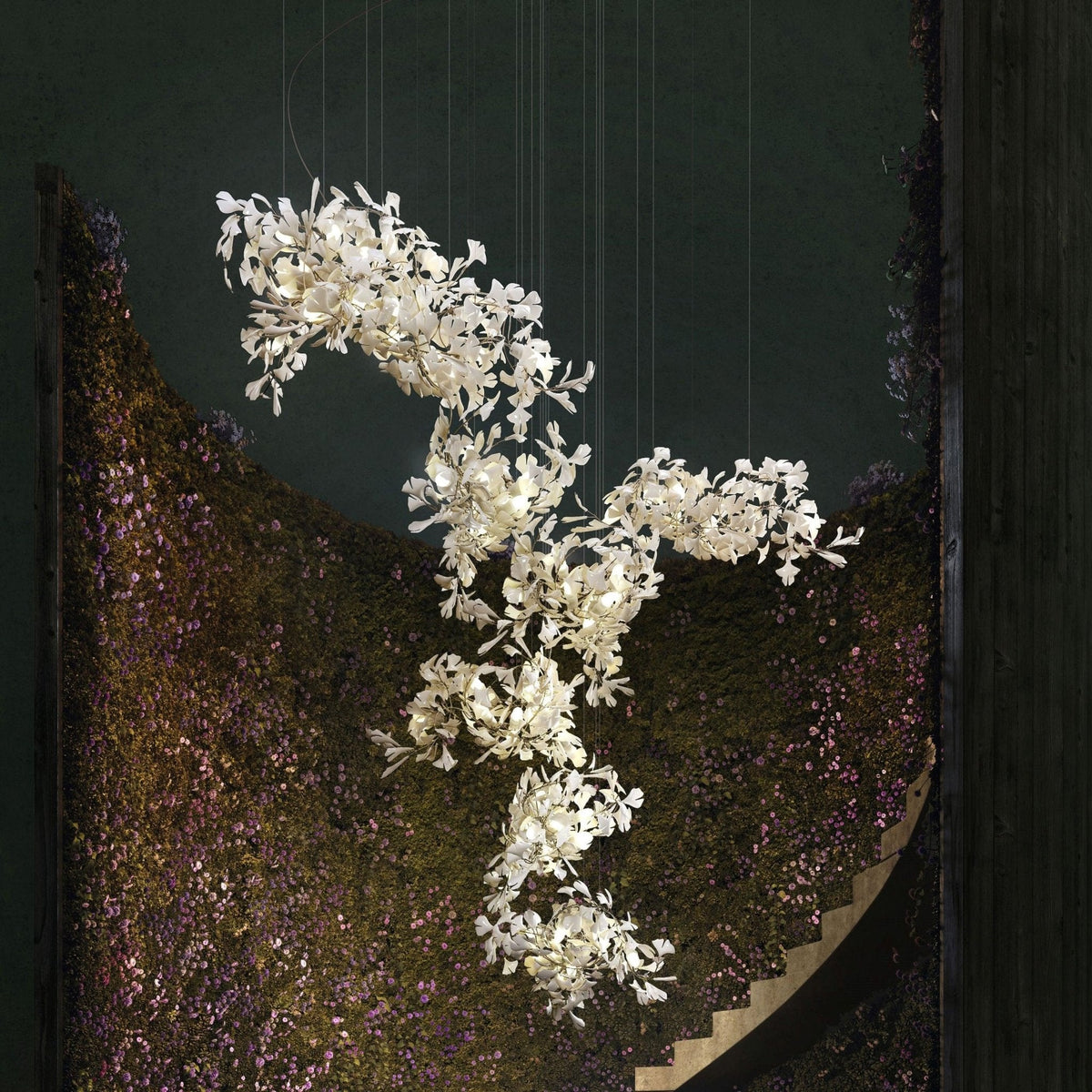 Cerivissa Gingko Ceramic Combination Chandelier